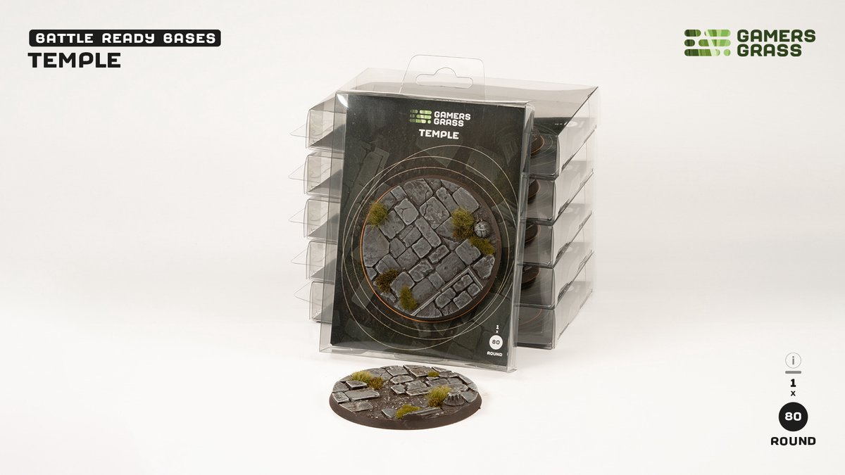 Temple Base Pre-Painted (1x 80mm Round)